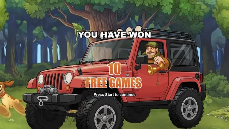 Hunt the Bucks - Free Games gestart met Booster-paneel en Hunter-Wild